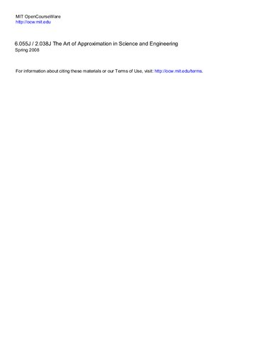 ﻿یادداشت های سخنرانی هنر تقریب در علم و مهندسی (MIT 6.055J)