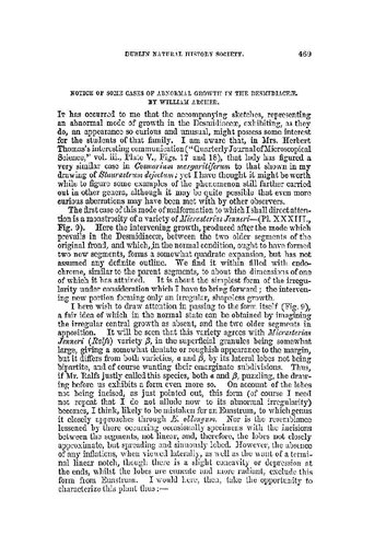 ﻿به برخی موارد رشد غیر طبیعی در Desmidiaceae توجه کنید