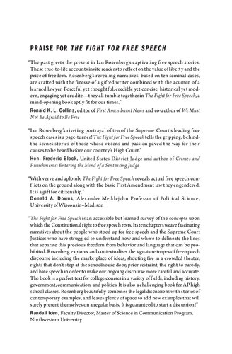 ﻿مبارزه برای آزادی بیان: ده موردی که آزادی های متمم اول ما را تعریف می کند