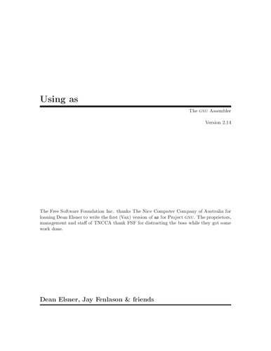 ﻿با استفاده از as، اسمبلر گنو