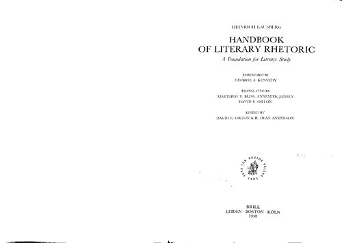 ﻿کتاب راهنمای بلاغت ادبی. بنیادی برای مطالعات ادبی