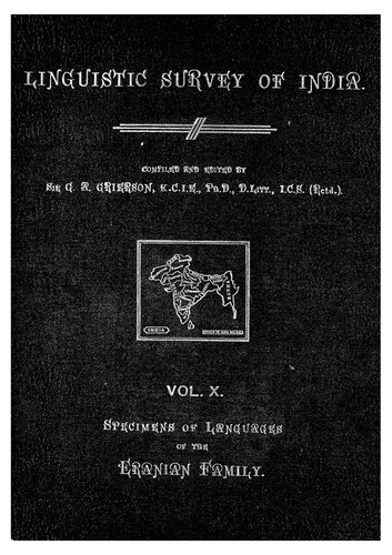 ﻿بررسی زبانشناسی هند، جلد 10: نمونه زبانهای خانواده ایرانیان