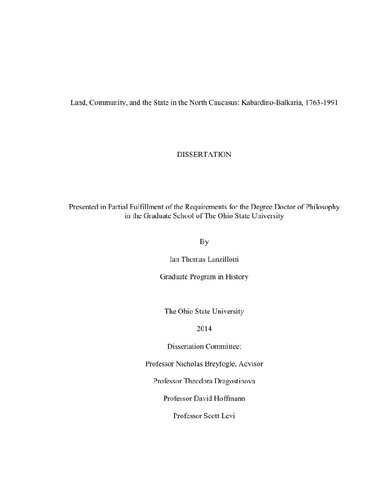 ﻿زمین، جامعه و دولت در قفقاز شمالی: کاباردینو-بالکاریا 1763-1991