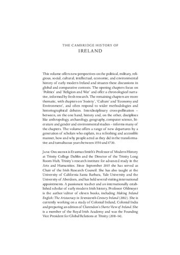 ﻿تاریخ کمبریج ایرلند: جلد 2، 1550-1730