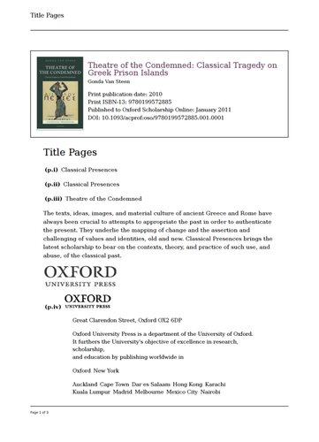 ﻿تئاتر محکومان: تراژدی کلاسیک در جزایر زندان یونان