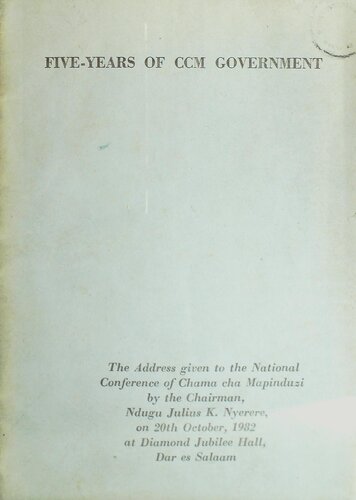 ﻿پنج سال دولت CCM