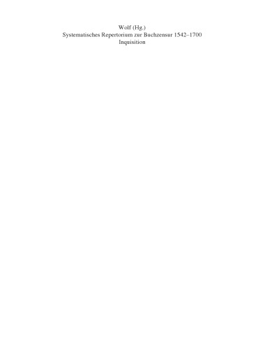 ﻿فهرست سیستماتیک در مورد سانسور کتاب 1542-1700: تفتیش عقاید.