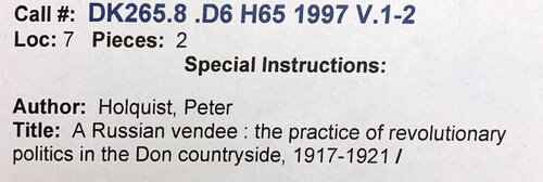﻿یک وندی روسی تمرین سیاست انقلابی در حومه شهر دون 1917-1921 جلد 2
