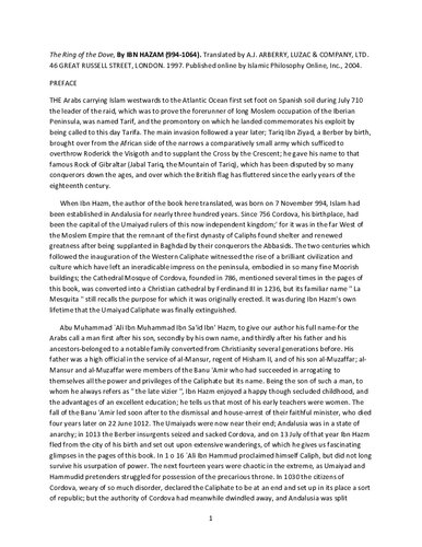 ﻿حلقه کبوتر: رساله ای در هنر و عمل عشق عرب