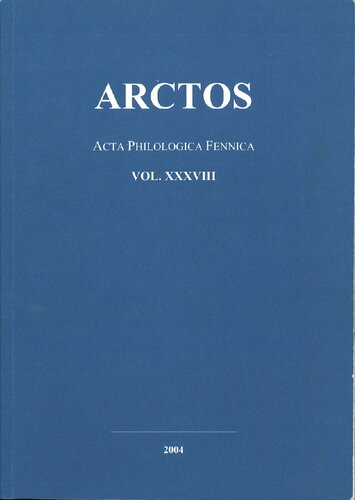 ﻿Arctos: Acta Philologica Fennica