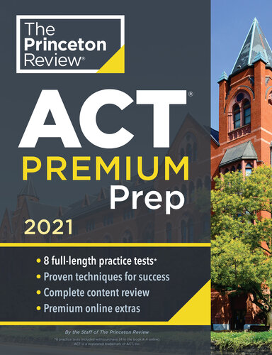 ﻿بررسی پرینستون ACT Premium Prep، 2021: 8 تست تمرین + بررسی محتوا + استراتژی ها (2021) (آماده سازی آزمون کالج)