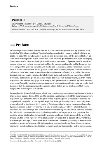 ﻿کتاب راهنمای مطالعات جهانی آکسفورد