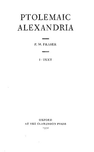 ﻿اسکندریه بطلمیوسی: جلد اول تا سوم