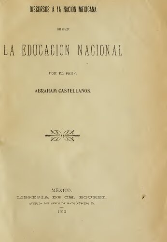 ﻿سخنرانی برای ملت مکزیک در مورد آموزش ملی