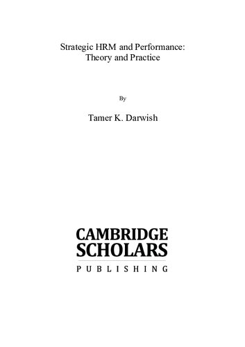 ﻿HRM استراتژیک و عملکرد: تئوری و عمل