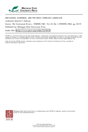 ﻿محوطه، تاریکی و بدن: منظره کنراد