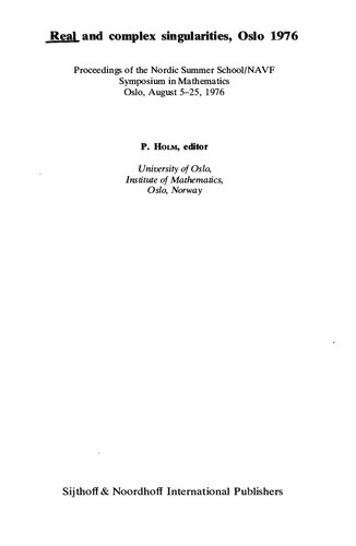 ﻿تکینگی های واقعی و پیچیده، اسلو 1976