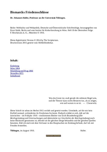 ﻿قراردادهای صلح بیسمارک