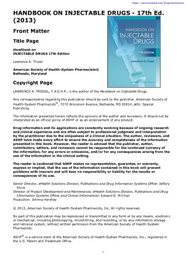 ﻿کتاب راهنمای داروهای تزریقی