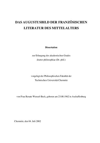 ﻿تصویر آگوستوس از ادبیات فرانسوی قرون وسطی
