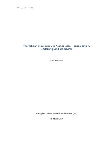 ﻿شورش طالبان در افغانستان-سازمان، رهبری و جهان بینی