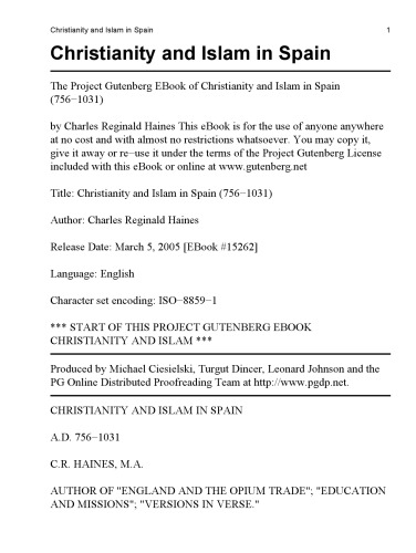 ﻿مسیحیت و اسلام در اسپانیا، 756-1031 پس از میلاد