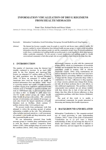 ﻿بصری سازی اطلاعات رژیم های دارویی از پیام های بهداشتی