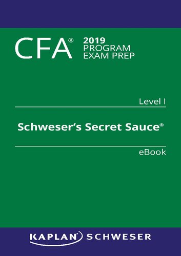 ﻿CFA Level 1 Schweser Secret Sauce 2019