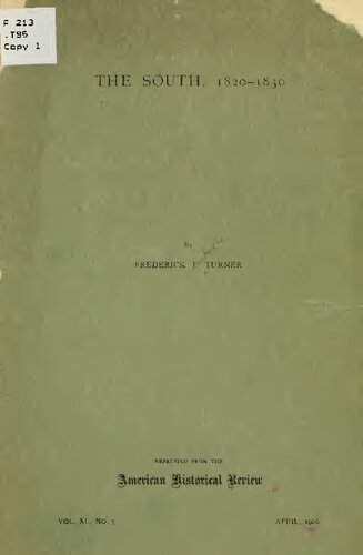 ﻿جنوب، 1820-1830