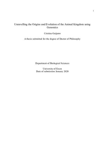 ﻿کشف ریشه ها و تکامل قلمرو حیوانات با استفاده از ژنومیکس