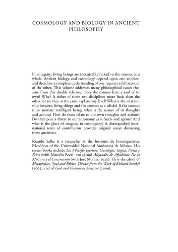 ﻿کیهان‌شناسی و زیست‌شناسی در فلسفه باستان: از تالس تا ابن سینا