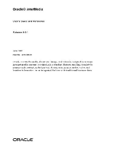 ﻿Oracle InterMedia. راهنمای کاربر و مرجع
