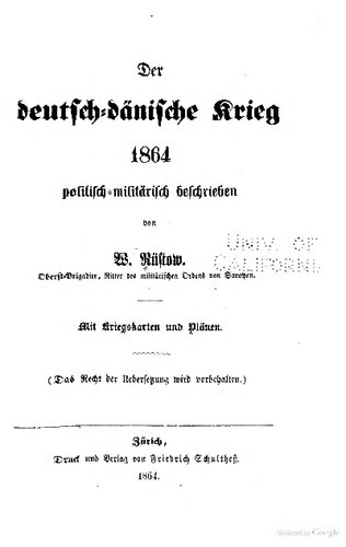 ﻿جنگ آلمان و دانمارک در سال 1864 از نظر سیاسی و نظامی شرح داده شد