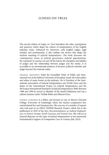 ﻿قضات در دادگاه: استقلال و پاسخگویی قوه قضائیه انگلیس