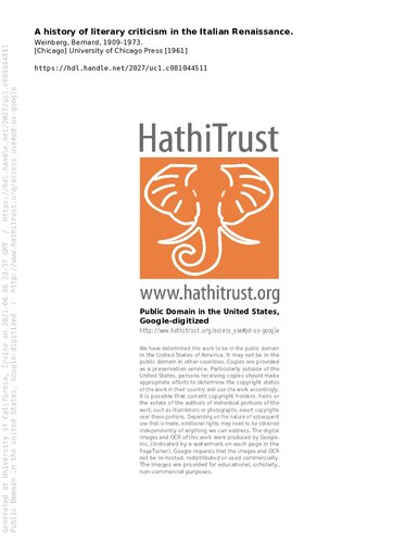 ﻿تاریخچه نقد ادبی در رنسانس ایتالیا