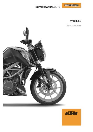 ﻿راهنمای تعمیرات KTM 250 Duke 2016