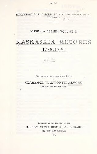 ﻿سری ویرجینیا (سوابق Kaskaskia 1778-1790، قسمت 2)