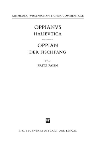 ﻿Oppianus: Halieutica - صید ماهی