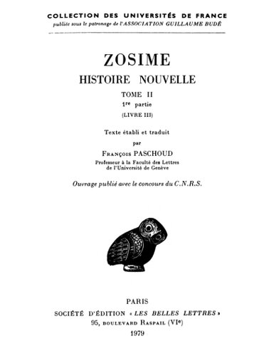 ﻿Zosime: Histoire nouvelle. Tome II، بخش اول: Livre III