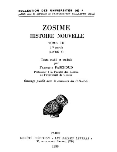﻿Zosime: Histoire nouvelle. Tome III، بخش اول: Livre V