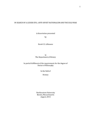﻿در جستجوی شری کوچکتر: ناسیونالیسم ضد شوروی و جنگ سرد