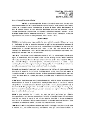 ﻿CASSATION 54-2009 FREEDOM