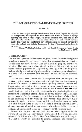 ﻿بن بست سیاست سوسیال دموکرات