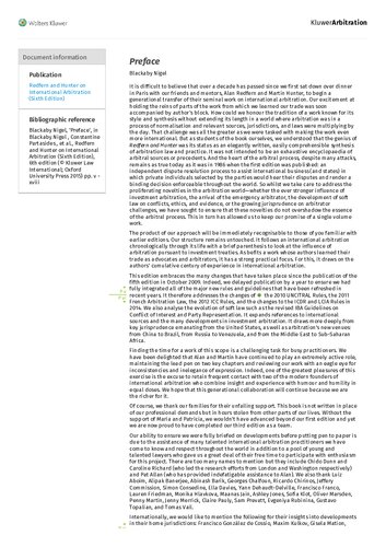 ﻿ردفرن و هانتر در داوری بین المللی