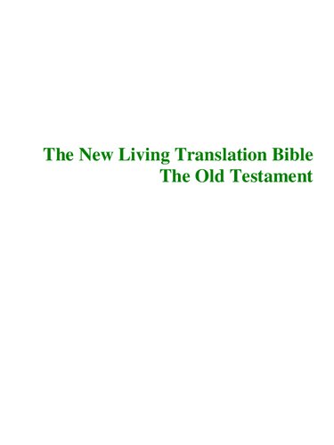 ﻿کتاب مقدس ترجمه زنده جدید (NLT)