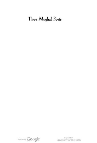 ﻿سه شاعر مغول: میر، سعودا، میرحسن اثر رالف راسل و خورشیدالاسلام