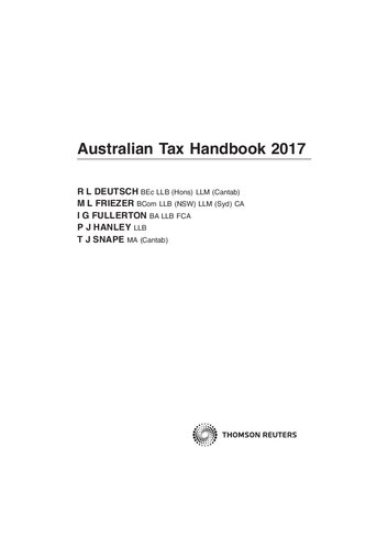 ﻿کتاب راهنمای مالیات استرالیا 2017.
