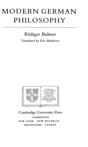 ﻿فلسفه مدرن آلمانی