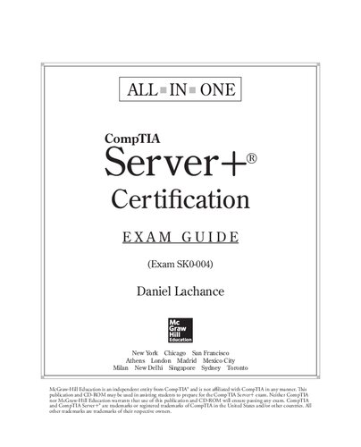 ﻿راهنمای آزمون همه کاره گواهینامه CompTIA Server+ (Exam SK0-004) (گواهینامه و شغل - OMG)
