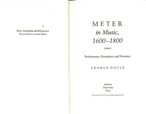 ﻿متر در موسیقی، 1600-1800: اجرا، درک و نت نویسی (موسیقی: بورس تحصیلی)